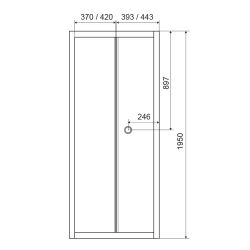 Двері в нішу EGER Bifold 80 (599-163-80(h))