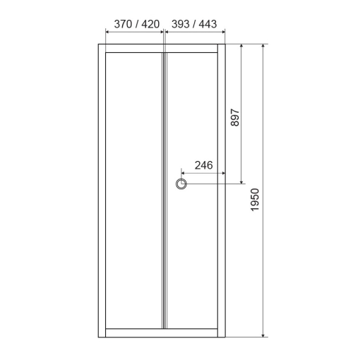 Дверь в нишу EGER Bifold 80 (599-163-80(h))