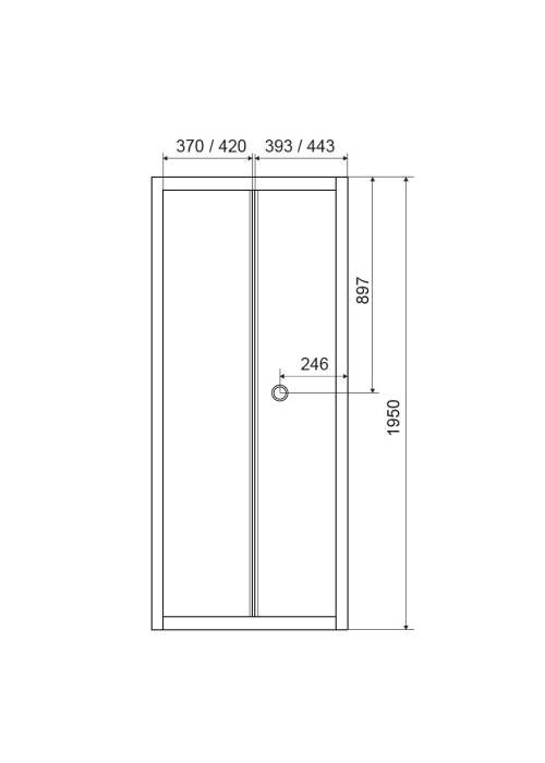 Дверь в нишу EGER Bifold 80 (599-163-80(h))