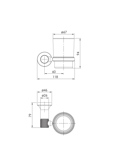 Cклянка для зубних щіток Imprese BRENTA, нікель ZMK081906230