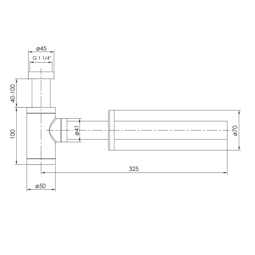 Сифон для умивальника Imprese BRENTA, хром ZMK071901600