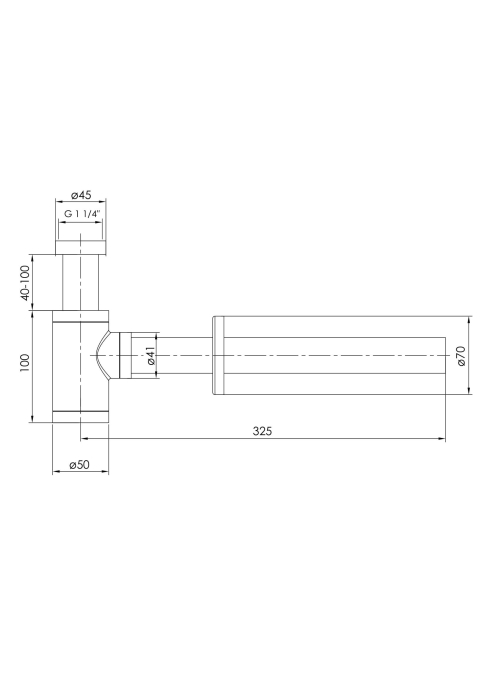 Сифон для умивальника Imprese BRENTA, хром ZMK071901600