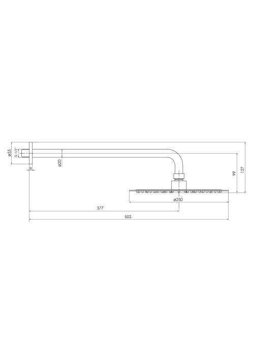 Верхній душ Imprese BRENTA нікель ZMK081906101