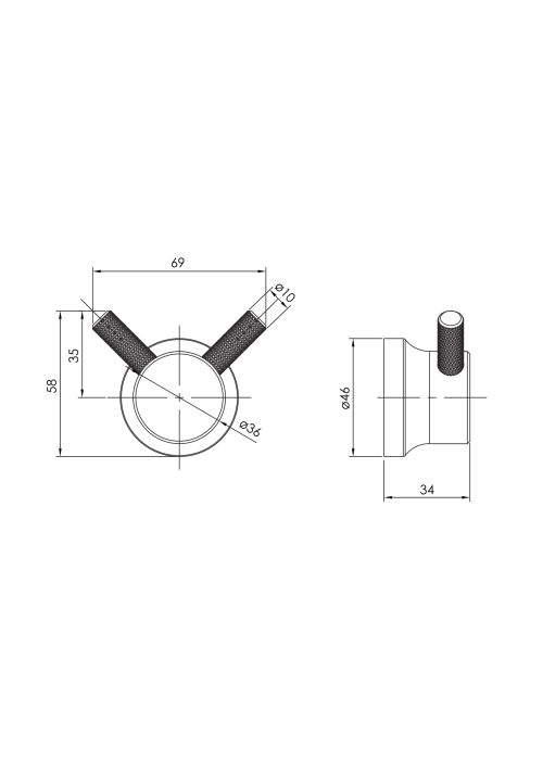 Гачок Imprese BRENTA, хром ZMK071901210