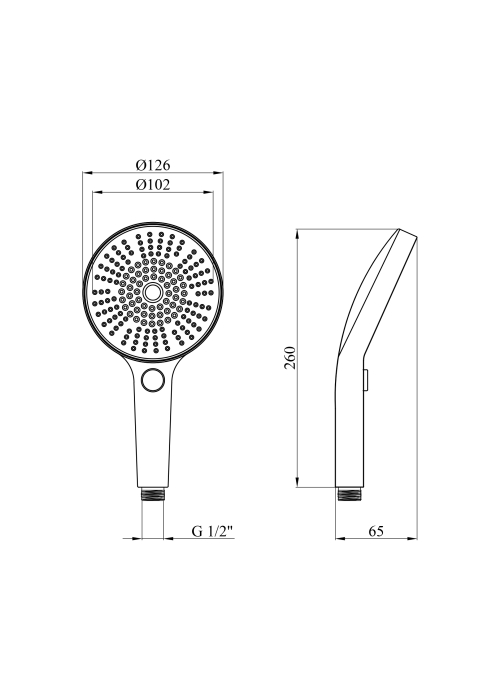 Лійка для ручного душу Kroner Element Хром 2801552901Z-0101 CV036149
