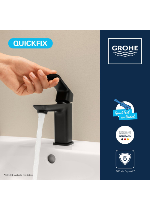 Смеситель для раковины Grohe QuickFix Dice S-Size 1018562430 с донным клапаном