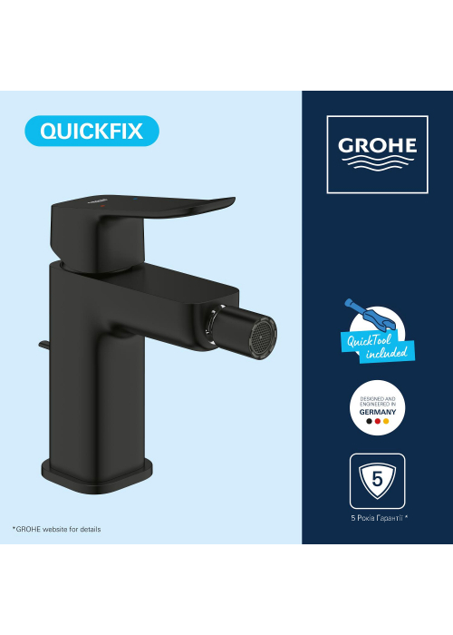 Змішувач для біде Grohe QuickFix Dice (чорний матовий) 1018772430