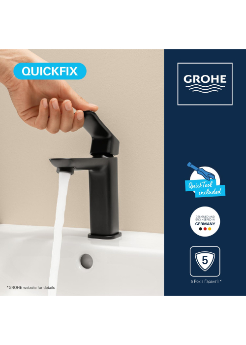 Змішувач для раковини Grohe QuickFix Dice M-Size 1018322430 з донним клапаном