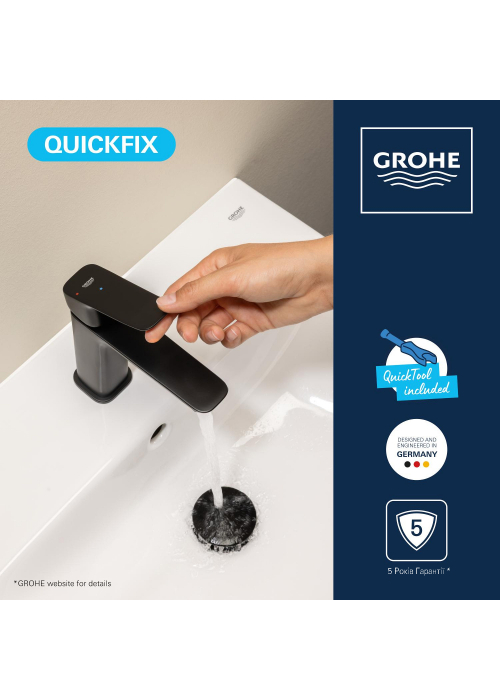Смеситель для раковины Grohe QuickFix Dice ES S-Size 1018612430 с донным клапаном