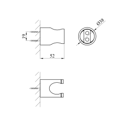 Тримач для душу Kroner Element 2840872923Z-5301