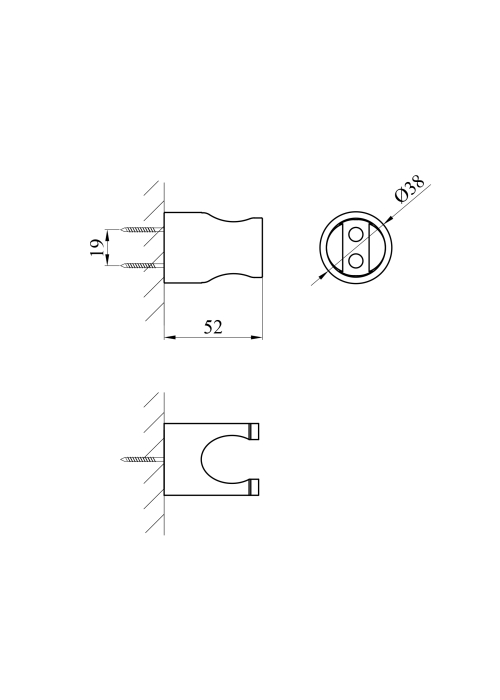 Тримач для душу Kroner Element 2840872923Z-5301