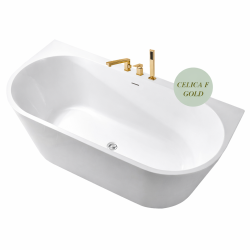 Ванна окремостояча Insana WB-Celica F gold 170x80x58  + Змішувач Insana Золото ( А0060801 )