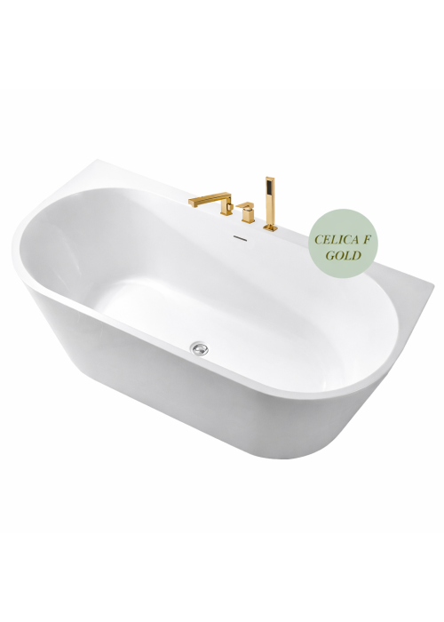 Ванна окремостояча Insana WB-Celica F gold 170x80x58  + Змішувач Insana Золото ( А0060801 )