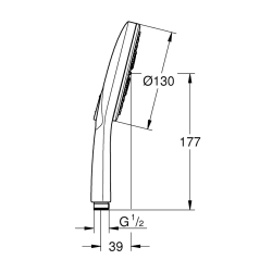 Ручний душ Grohe Rainshower Smartactive 130, 26544LS0