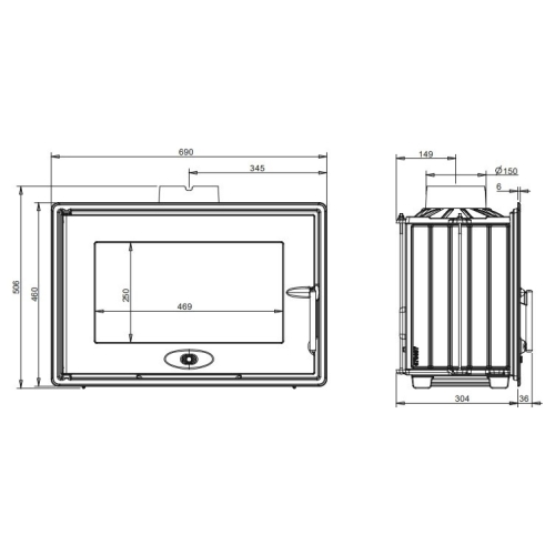 Каминная топка NVICTA 700 OPTIMISE Антрацит 6771-74