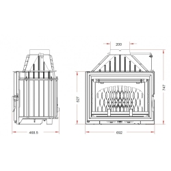 Піч-камін INVICTA 700 Grande Vision Антрацит 9270-75