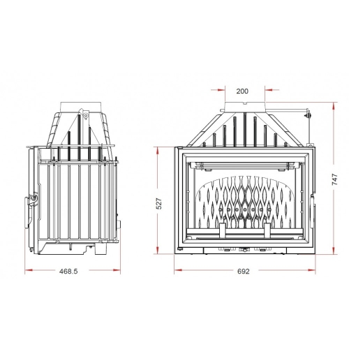 Піч-камін INVICTA 700 Grande Vision Антрацит 9270-75