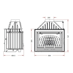 Піч-камін INVICTA 700 Compact Антрацит 9274-75