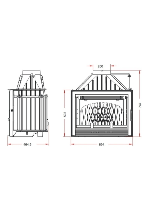 Піч-камін INVICTA 700 Compact Антрацит 9274-75