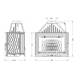 Піч-камін INVICTA 800 Grande Vision Антрацит 9281-75