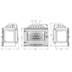 Піч-камін INVICTA 700 Selenic Антрацит 9769-73