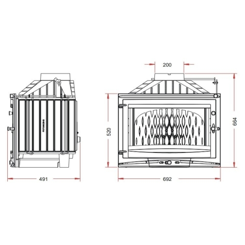 Піч-камін INVICTA 700 Selenic Антрацит 9769-75