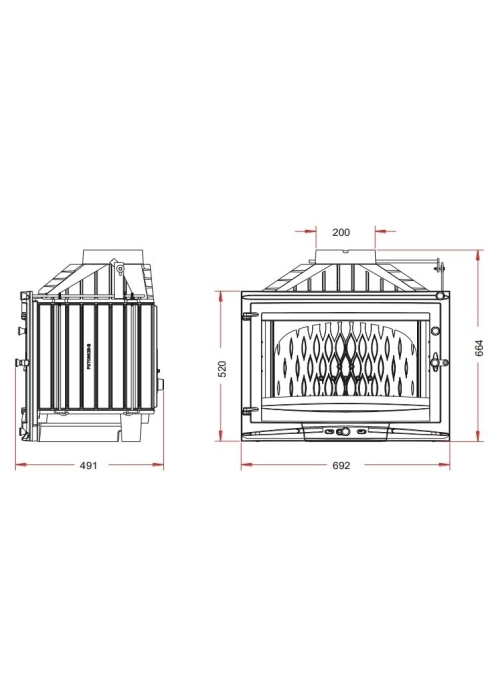 Піч-камін INVICTA 700 Selenic Антрацит 9769-75