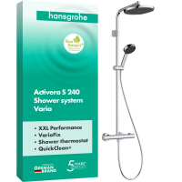Душова система з термостатом Hansgrohe Activera S 240 1jet EcoSmart хром 28078000