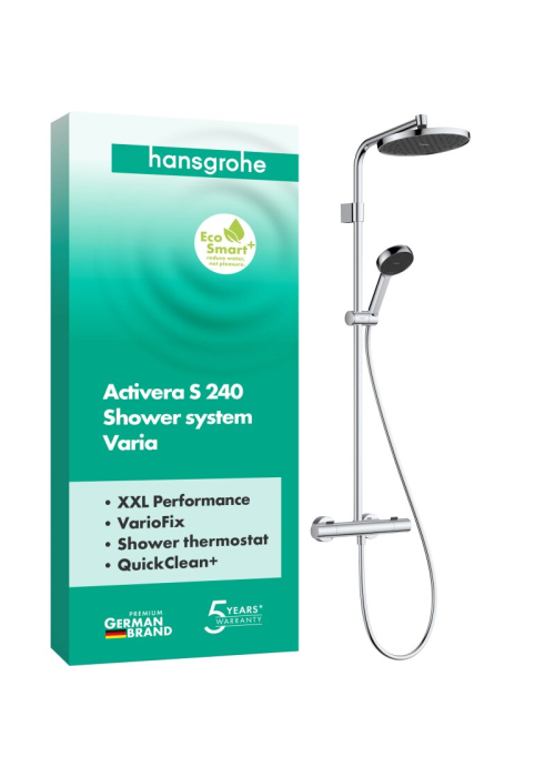 Душевая система с термостатом Hansgrohe Activera S 240 1jet EcoSmart хром 28078000