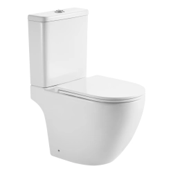 Унитаз-компакт IMPRESE SVETLY безободковый с бачком и сиденьем Soft Close, белый глянец 63×36×82 см (c06205203)