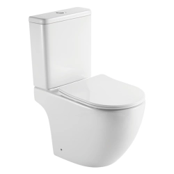 Унитаз-компакт IMPRESE SVETLY безободковый с бачком и сиденьем Soft Close, белый глянец 63×36×82 см (c06205203)