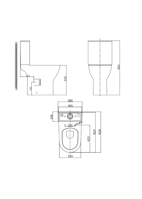 Унитаз-компакт IMPRESE VYSKOV Rimless с бачком и сиденьем Slim slow-closing, белый, 61×38,5×86 см (c06206703)