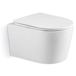 Унитаз подвесной IMPRESE LASKA Twist, сиденье дюропласт SoftClose, белый (c06803803)