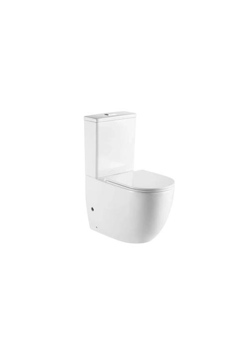 Унитаз-компакт IMPRESE OSLAVA Twist безободковый 62×34×82,5 см, сиденье Slim slow-closing, белый (с06507103TW)