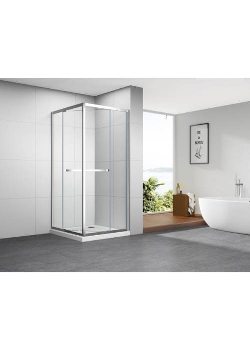 Душевая кабина Imprese SCANDIK 90×90×195 см, раздвижные двери, прозрачное стекло 5 мм, хром s09510501