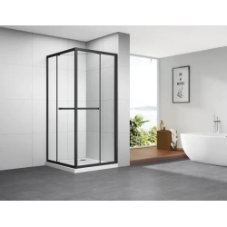 Душевая кабина Imprese SCANDIK 90×90×195 см, раздвижные двери, прозрачное стекло 5 мм, черный s09510503