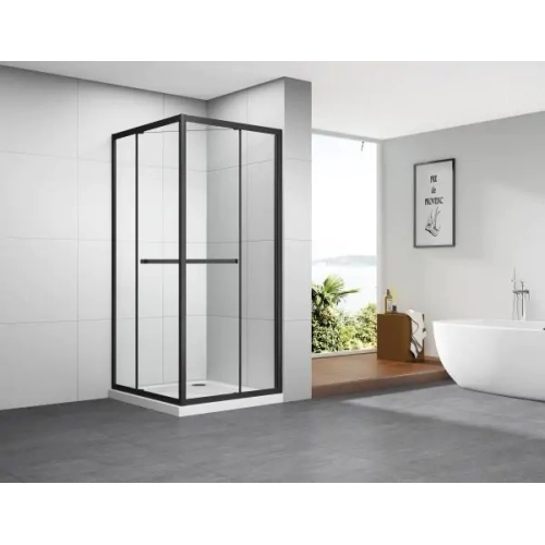Душевая кабина Imprese SCANDIK 90×90×195 см, раздвижные двери, прозрачное стекло 5 мм, черный s09510503