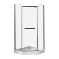 Душевая кабина RJ DUCT 90×90×200 см, с поддоном и сифоном, прозрачное стекло 8 мм 90RZ079N