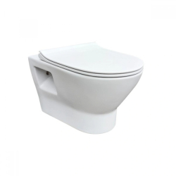 Унитаз подвесной RJ FEEL Rimless, сиденье полипропилен slow-closing, белый глянец (RJ4545)