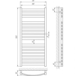 Полотенцесушитель Laris  Атлант П16 500 х 1200