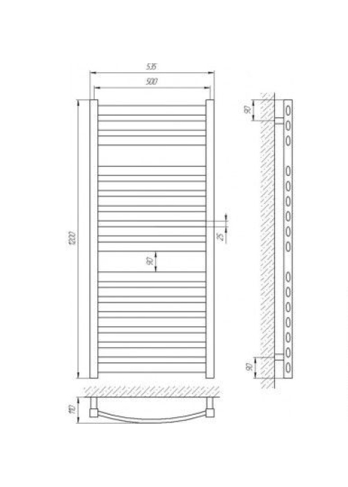 Полотенцесушитель Laris  Атлант П16 500 х 1200