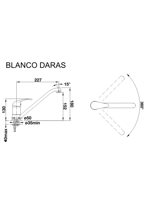 Кухонний змішувач Blanco DARAS хром 517720