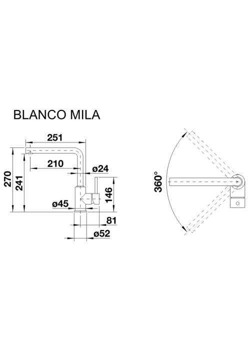 Кухонний змішувач Blanco MILA хром 519414