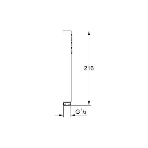 Ручний душ GROHE Euphoria Cube+ Stick, 1 режим, метал (27884001)