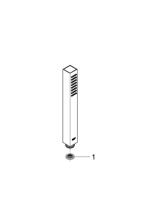 Ручной душ GROHE Euphoria Cube+ Stick, 1 режим, металл (27884001)
