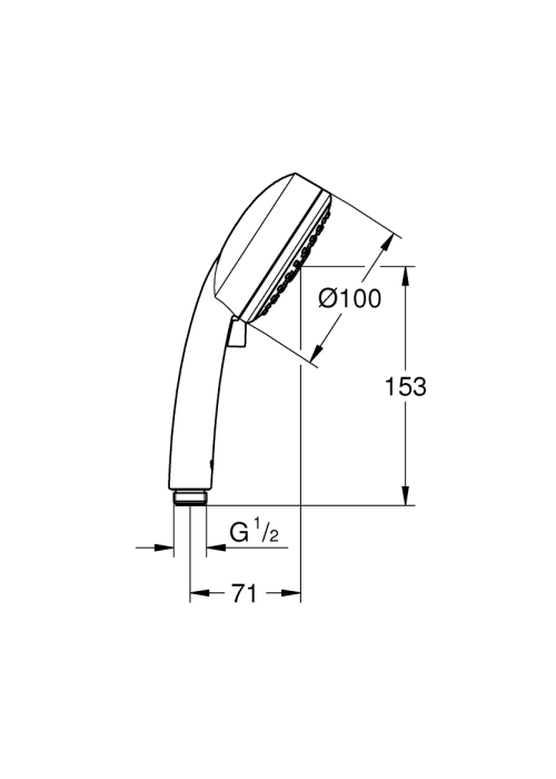 Ручной душ Grohe Tempesta 100 3 режима струи (27574002)
