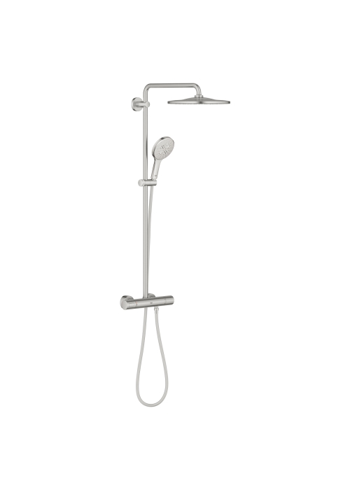 Душевая система с термостатом для настенного монтажа Grohe Rainshower Smartactive 310 (26836DC0) Сталь