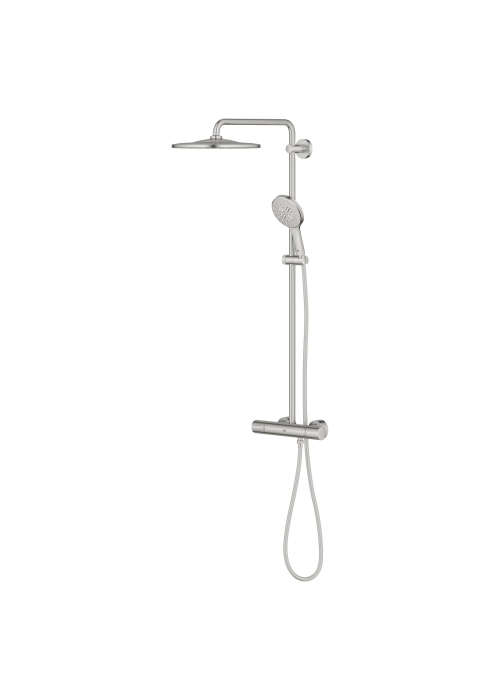 Душевая система с термостатом для настенного монтажа Grohe Rainshower Smartactive 310 (26836DC0) Сталь