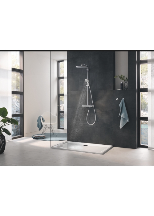 Душевая система с термостатом для настенного монтажа Grohe Rainshower Smartactive 310 (26836DC0) Сталь