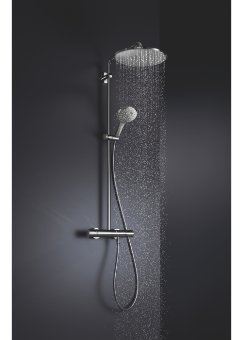 Душевая система с термостатом для настенного монтажа Grohe Rainshower Smartactive 310 (26836DC0) Сталь